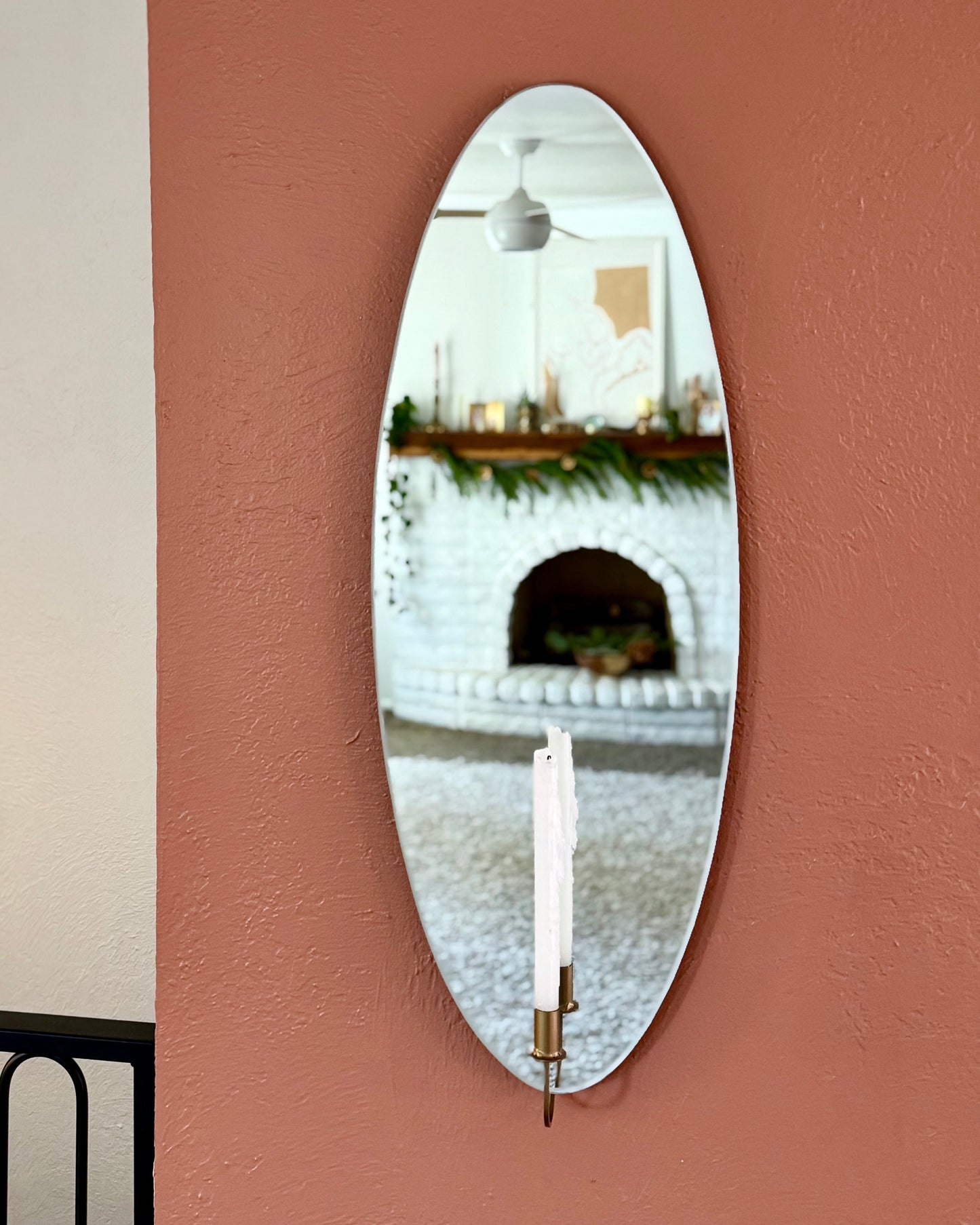 Frameless Lipstick Mirror Candle Sconce