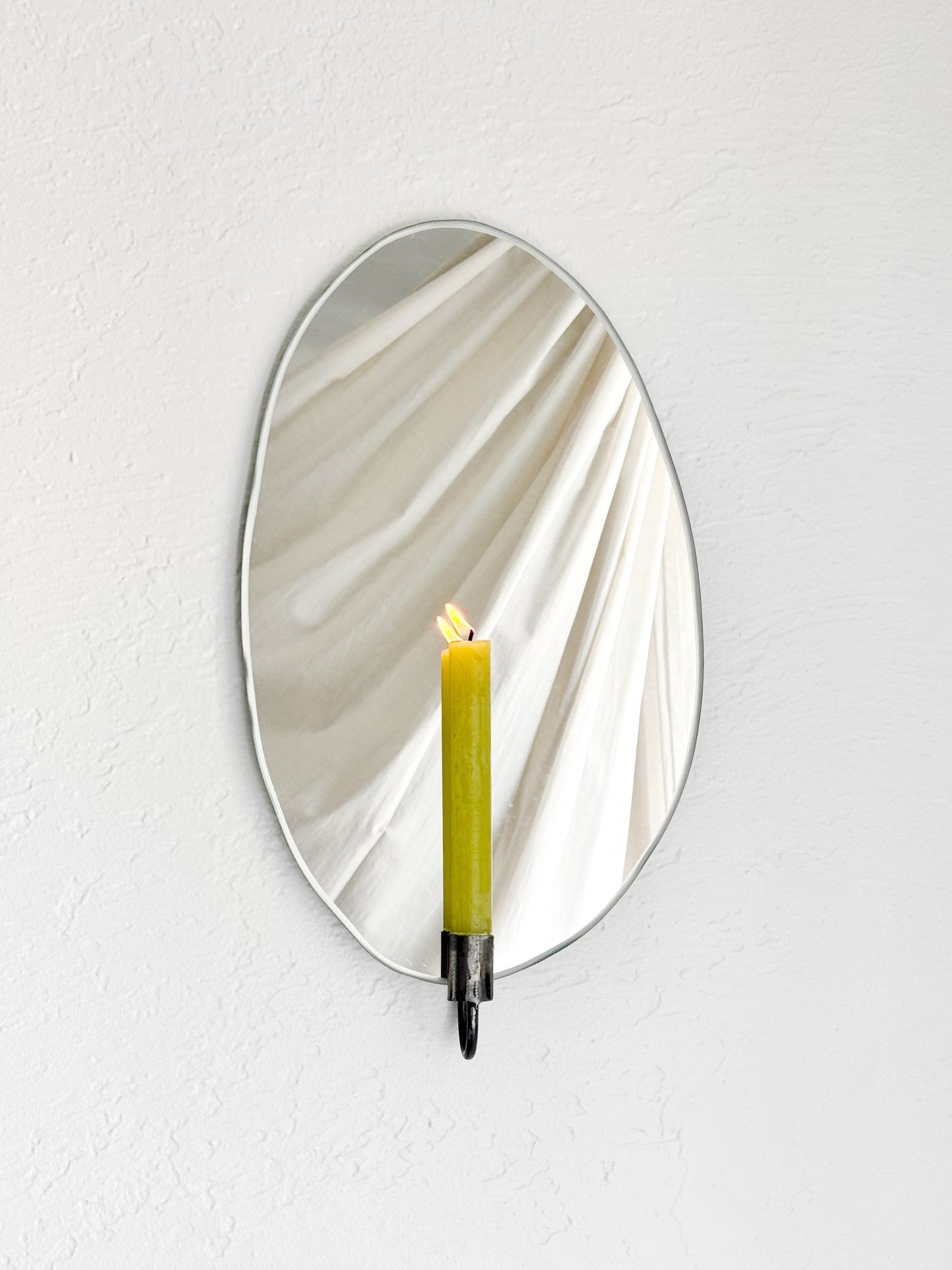 Natural Stone Mirror Candle Sconce
