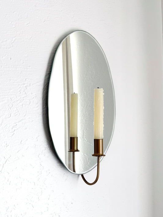 Natural Stone Mirror Candle Sconce