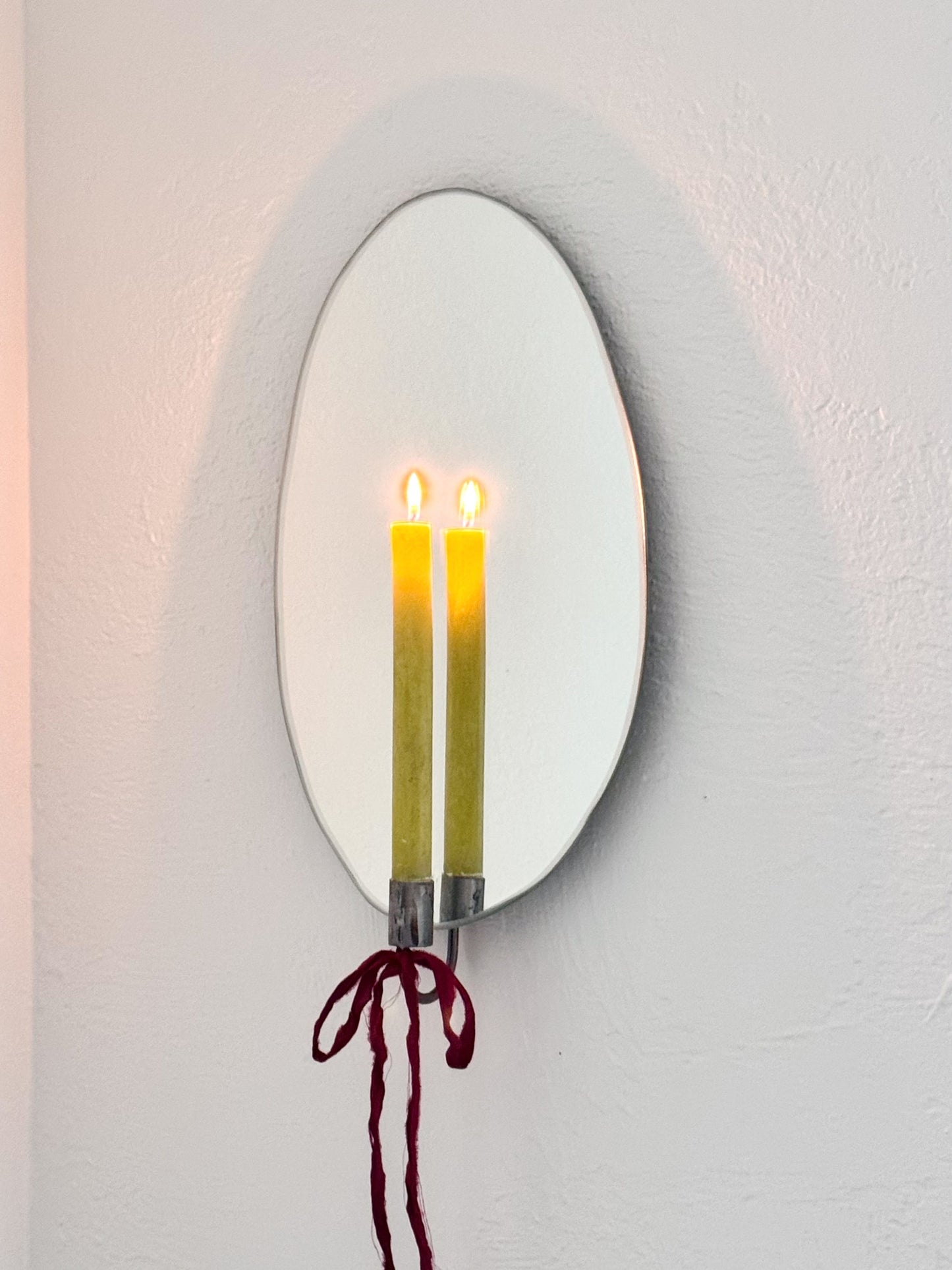 Natural Stone Mirror Candle Sconce