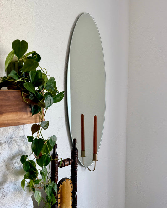 Frameless Lipstick Mirror Candle Sconce