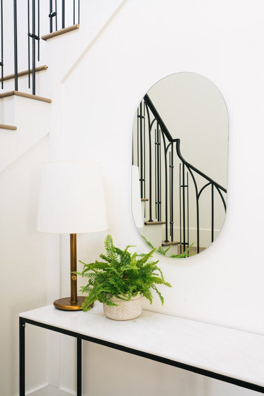 Bespoke Frameless Oval Mirror
